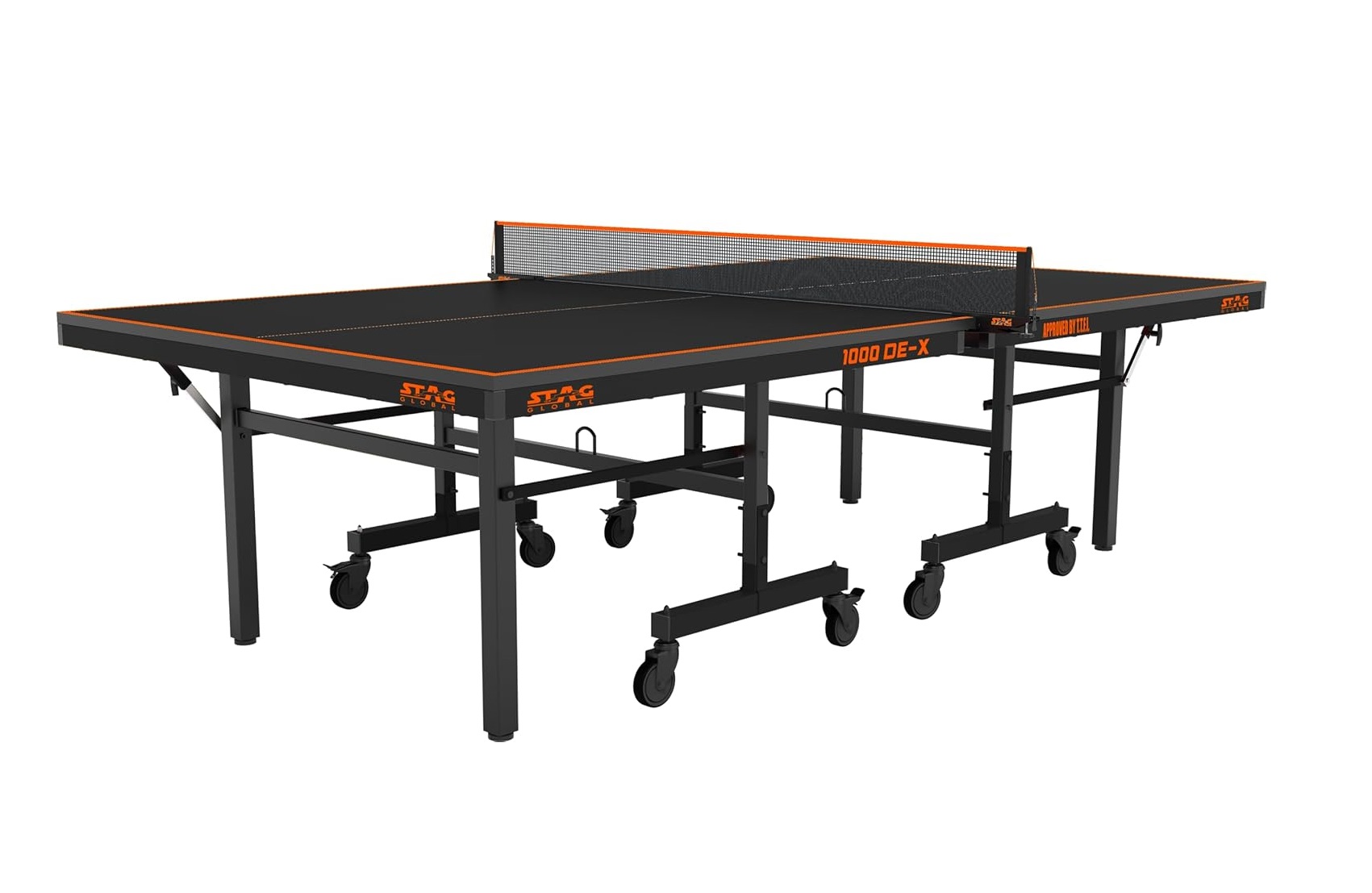 STAG GLOBAL 1000 DE-X Table Tennis Table Full Size Professional Table with 1 Table Cover, 2 TT Rackets, 6 Balls, 1 Clamp Net - Image 2