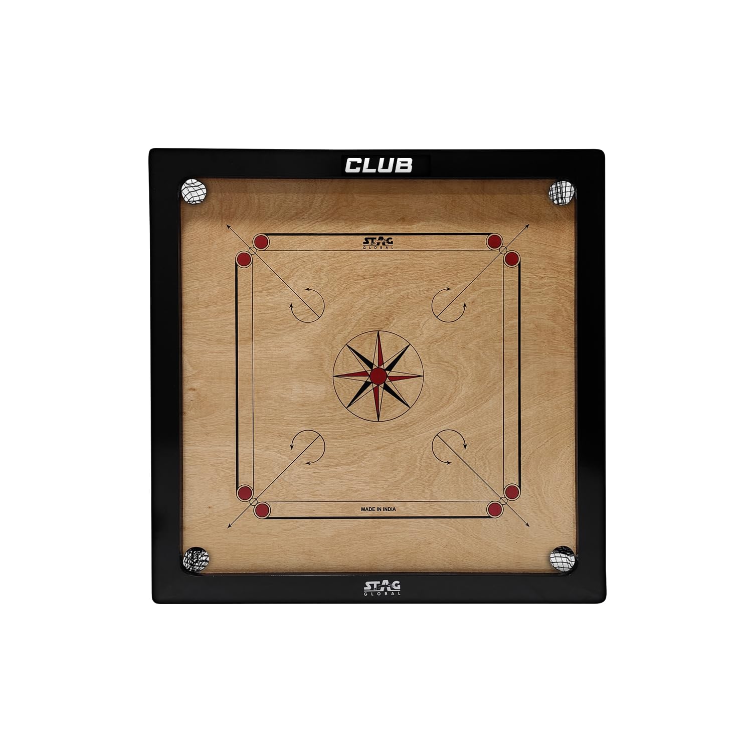 STAG GLOBAL Carrom Board Club | Premium Wood | Smooth Play Surface - Image 1