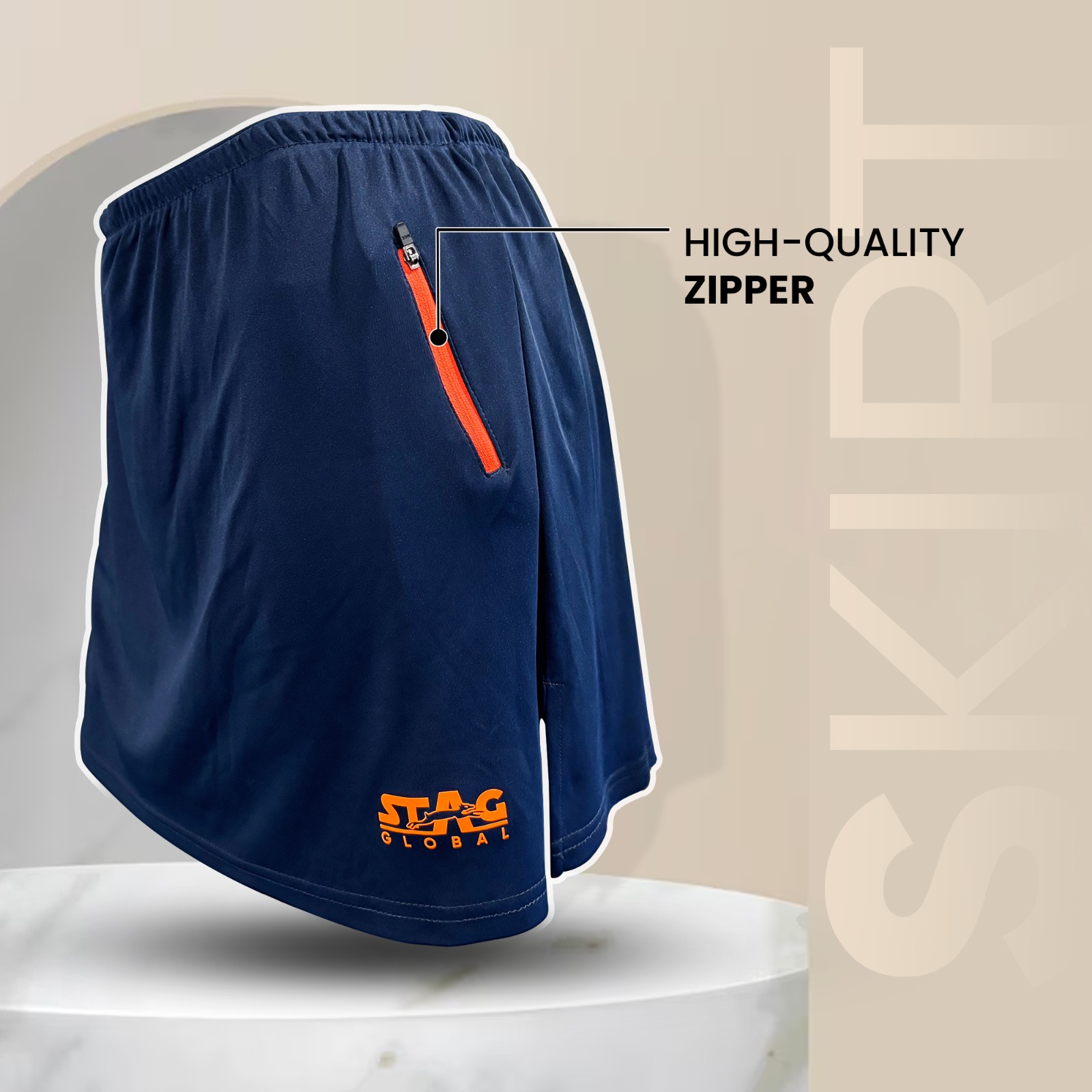 STAG GLOBAL Agile Model Women's Skirt | Rapid Dry A-Line Mini Training Skirt - Image 1