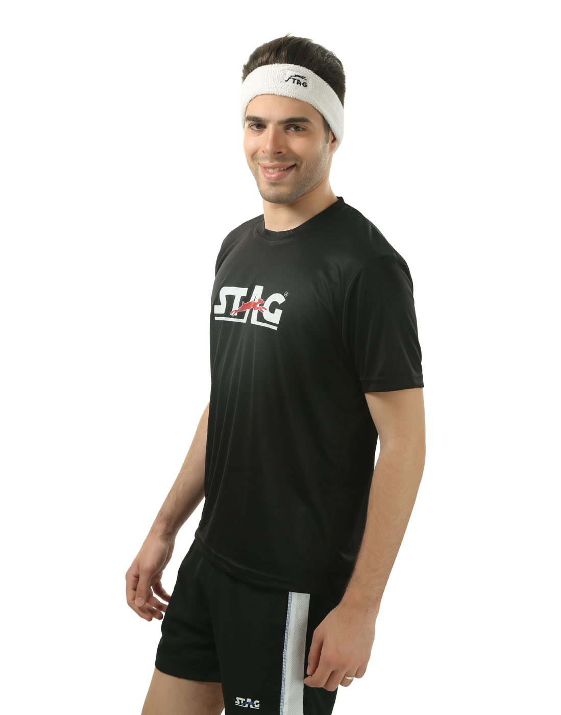 STAG GLOBAL Round Neck Men's Solid Athletic fit T-Shirt | Solid Sportswear for Active & Casual Use - Image 1