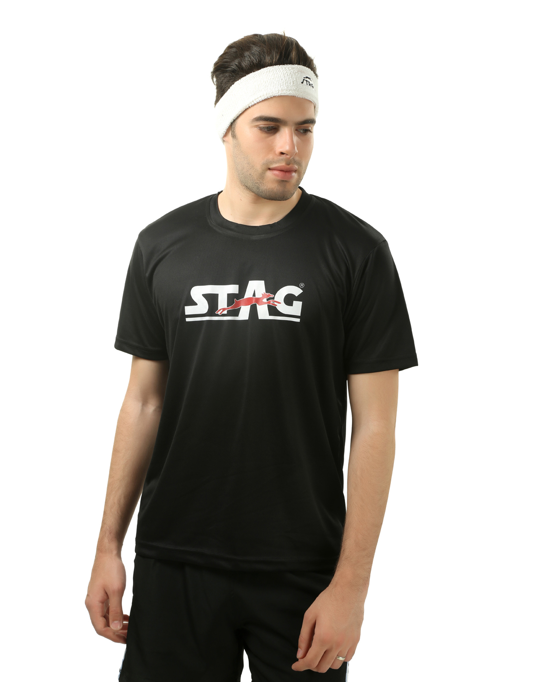 STAG GLOBAL Round Neck Men's Solid Athletic fit T-Shirt | Solid Sportswear for Active & Casual Use - Image 2