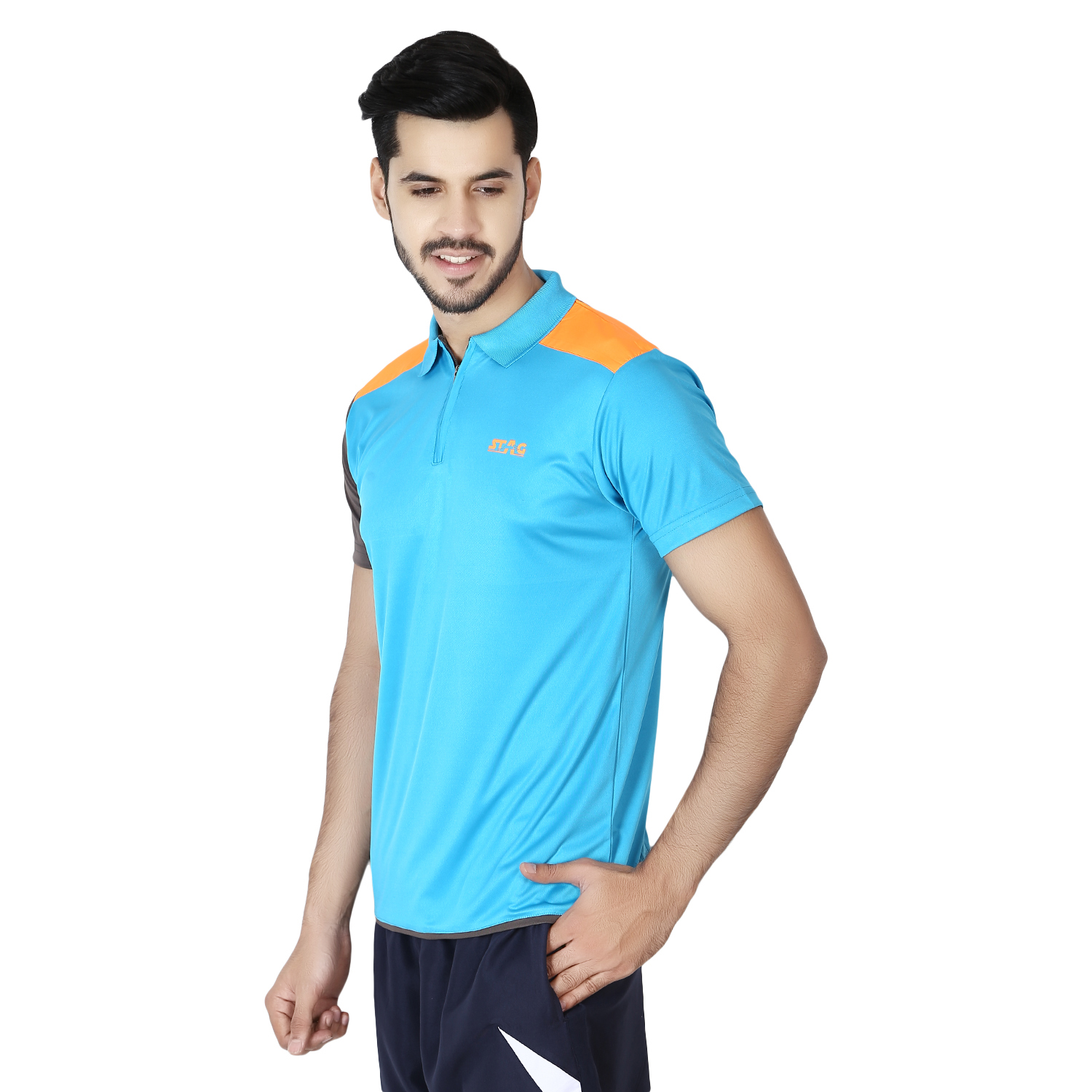 STAG GLOBAL Bright Men's Athletic Fit Polo T-Shirt | Solid Sportswear for Active & Casual Use - Image 1