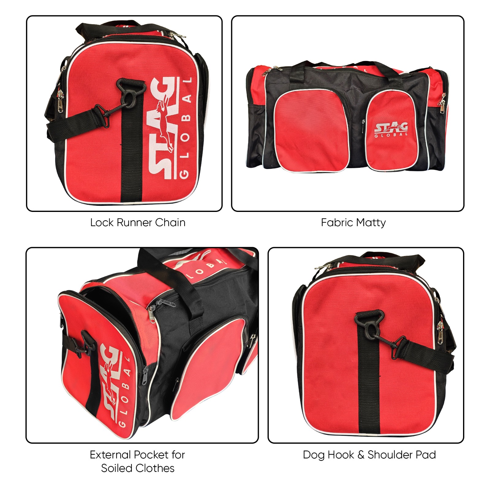 STAG GLOBAL Large Kit Bag – Premium Table Tennis Equipment Carry Bag with Spacious Compartments - Image 1