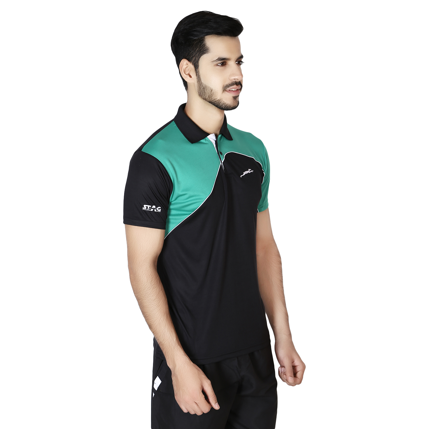 STAG GLOBAL Spin Men's Polo Sports T-Shirt | Athletic Fit | Breathable Performance Wear - Image 2