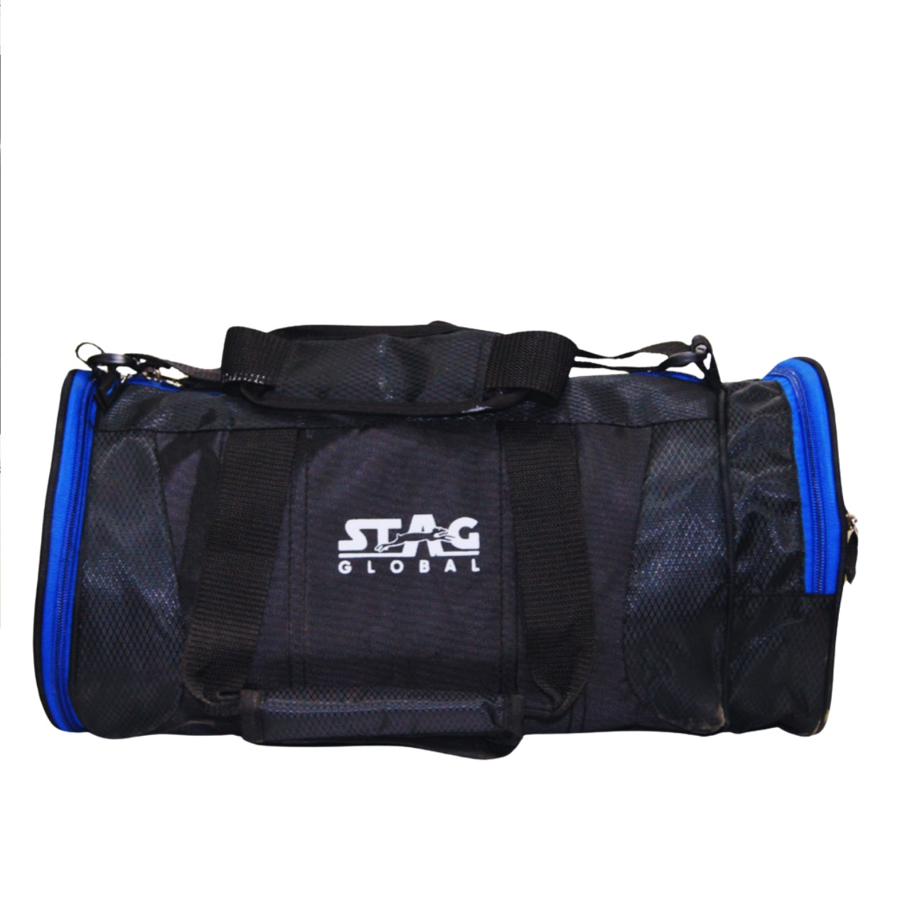 STAG GLOBAL Duffle Bag, Durable Travel Companion, Comfortable shoulder strap, Black & Blue - Image 1