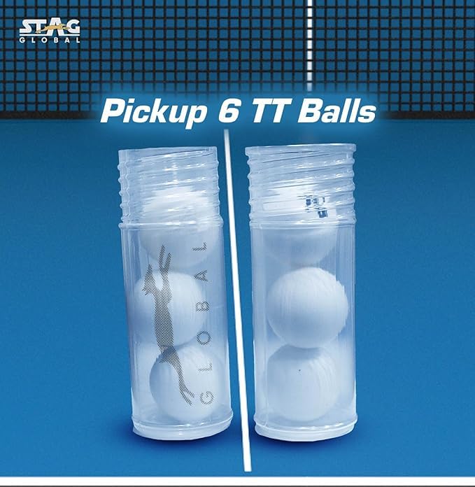 STAG GLOBAL Table Tennis Transparent Ball Roller with 1 star 6 Table tennis Balls | Easy to Carry - Image 2