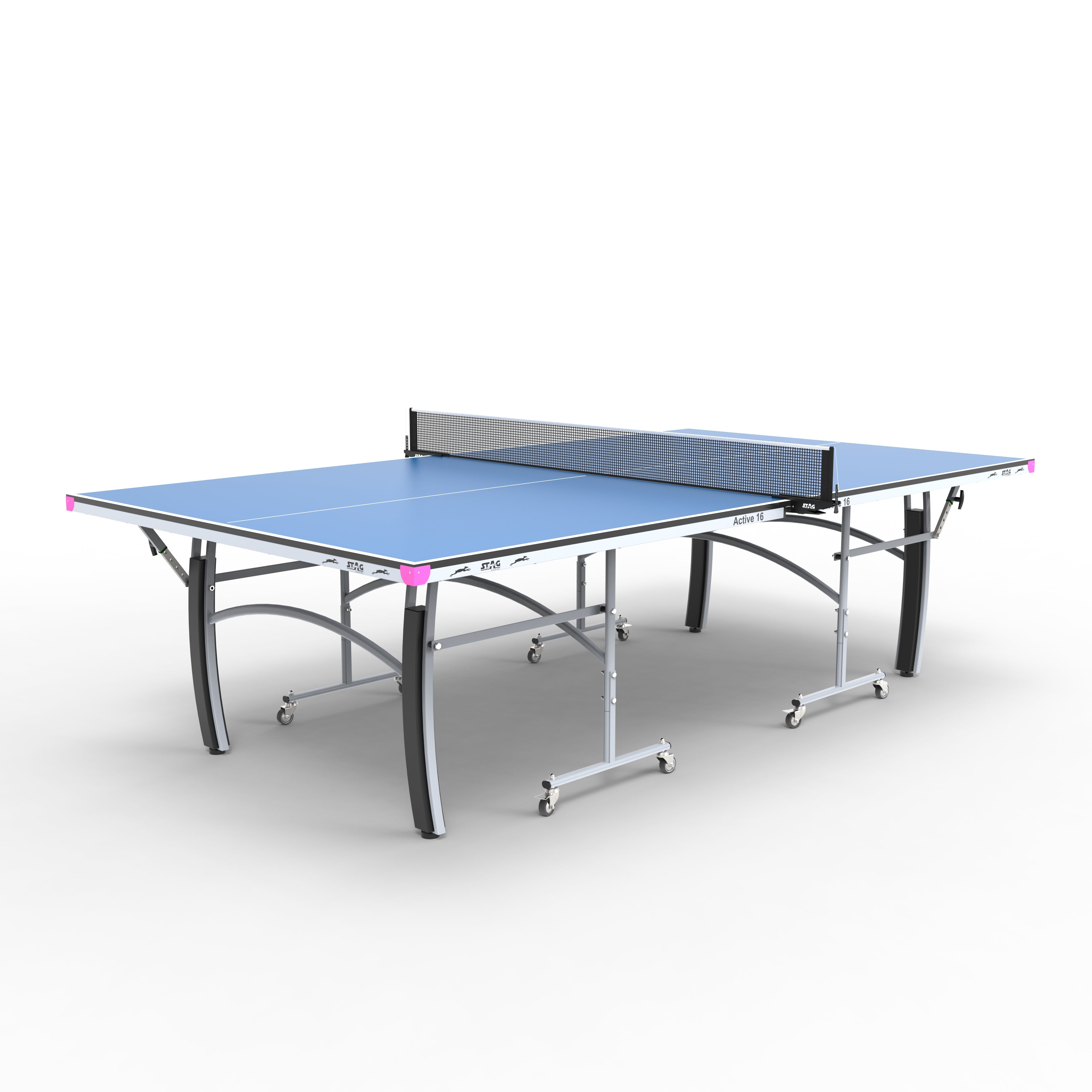 STAG GLOBAL Active 16 Table Tennis Table (2025 Model) With 2 Racket, 6 Balls, Clamp Net, 1 Cover - Image 1